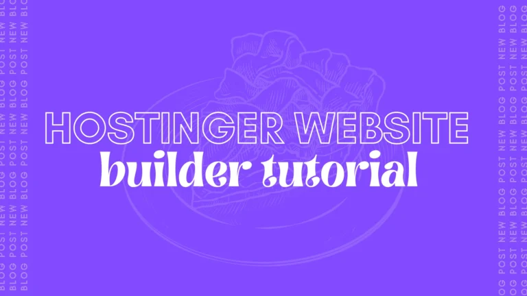 Hostinger website builder tutorial