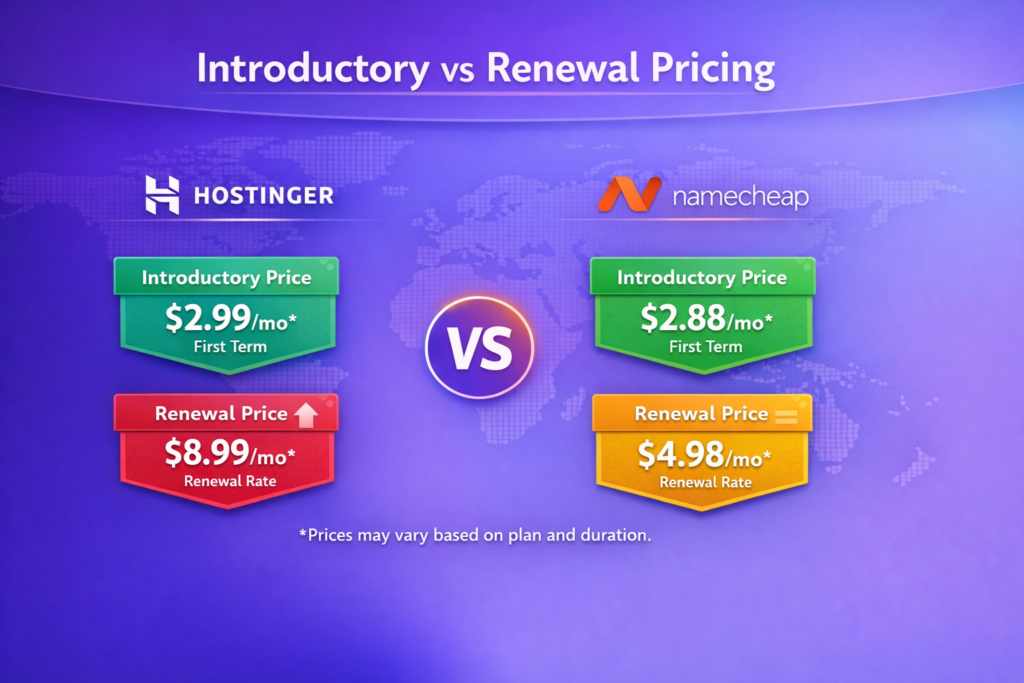hostinger vs namecheap 2025 hostinger vs namecheap
