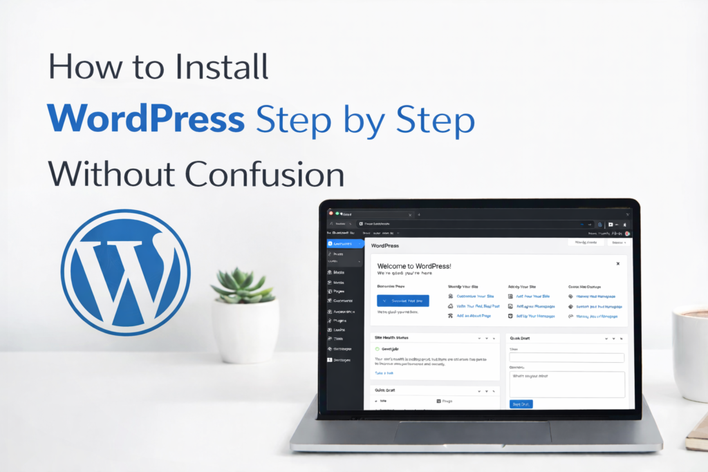 How to install WordPress step by step 2026 ChatGPT Image Feb 22 2026 07 54 22 AM